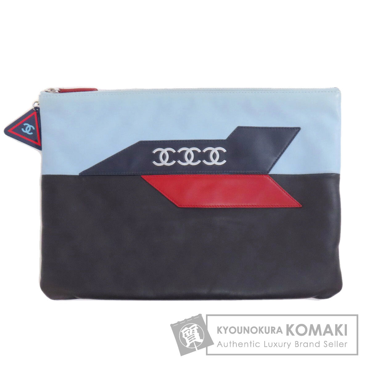 CHANEL COCO Mark Bicolor Clutch bag Leather Ladies [Used]