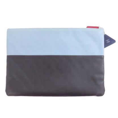 CHANEL COCO Mark Bicolor Clutch bag Leather Ladies [Used]