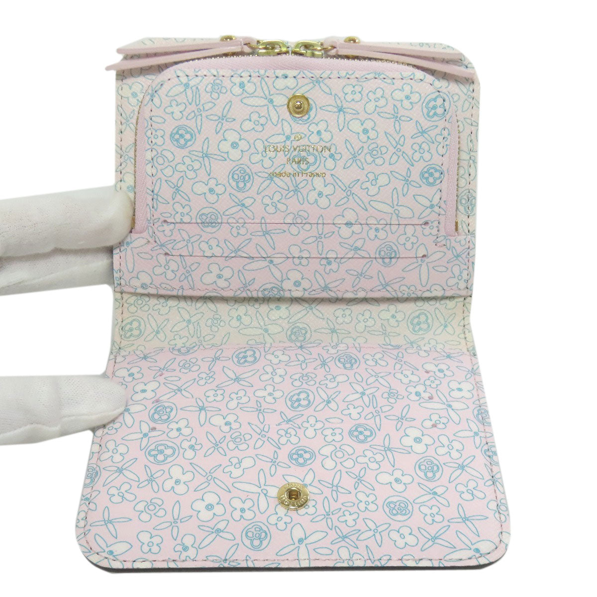LOUIS VUITTON M60229 Porto Monnaie Insolite Fleuri Bifold Wallet with Coin Pocket Monogram canvas Ladies [Used]