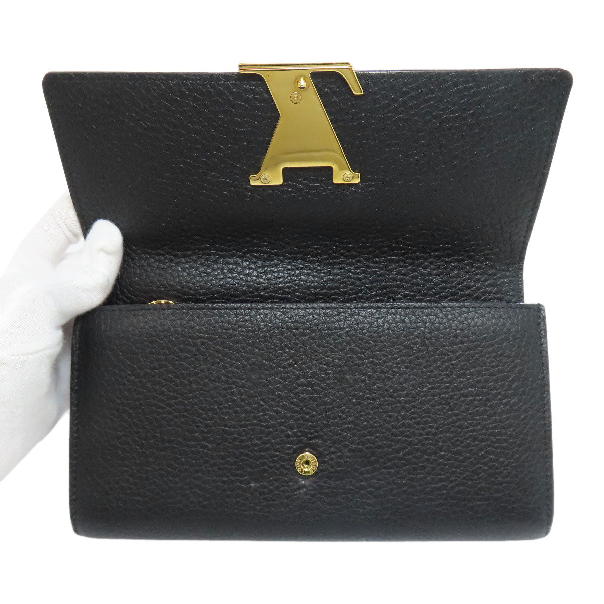 LOUIS VUITTON M61248 Portefeiulle ã» Capsines Long wallet (with coin pocket) Taurillon Clemence Ladies [Used]