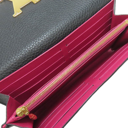 LOUIS VUITTON M61248 Portefeiulle ã» Capsines Long wallet (with coin pocket) Taurillon Clemence Ladies [Used]