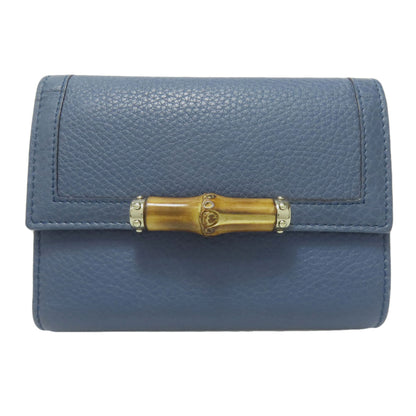 GUCCI 257017 Bamboo Bifold Wallet with Coin Pocket Calf Ladies [Used]