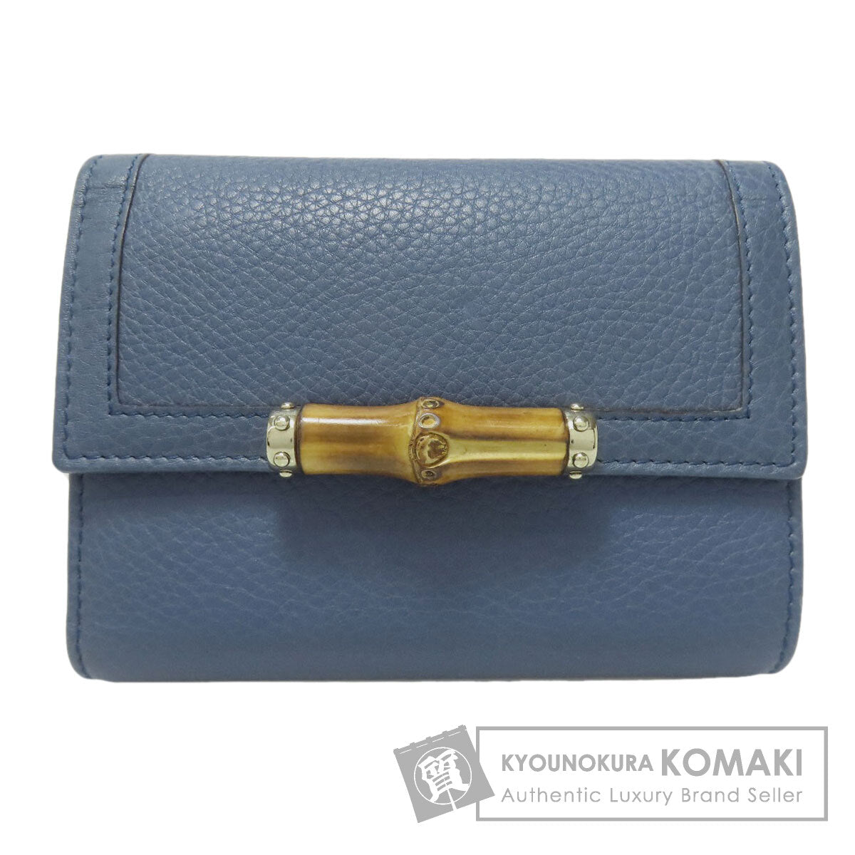 GUCCI 257017 Bamboo Bifold Wallet with Coin Pocket Calf Ladies [Used]