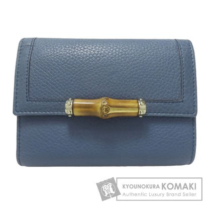 GUCCI 257017 Bamboo Bifold Wallet with Coin Pocket Calf Ladies [Used]