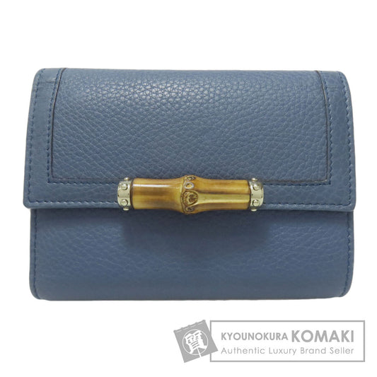 GUCCI 257017 Bamboo Bifold Wallet with Coin Pocket Calf Ladies [Used]