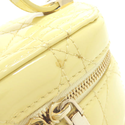 CHRISTIAN DIOR Micro Vanity Mini Bag 2WAY Handbag Enamel Ladies [Used]