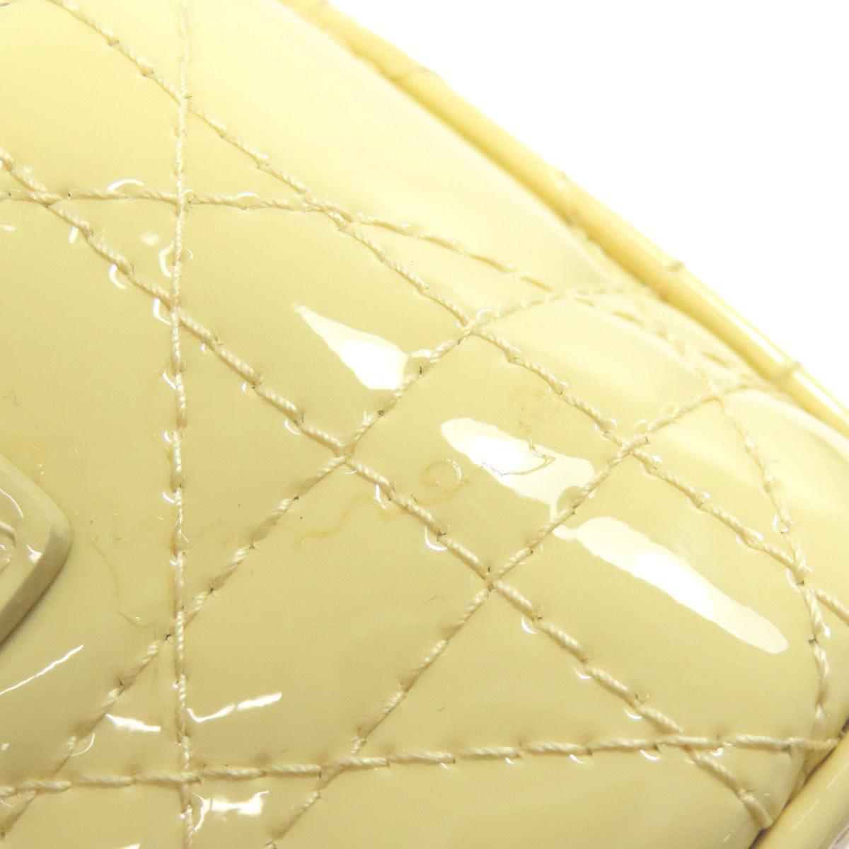 CHRISTIAN DIOR Micro Vanity Mini Bag 2WAY Handbag Enamel Ladies [Used]