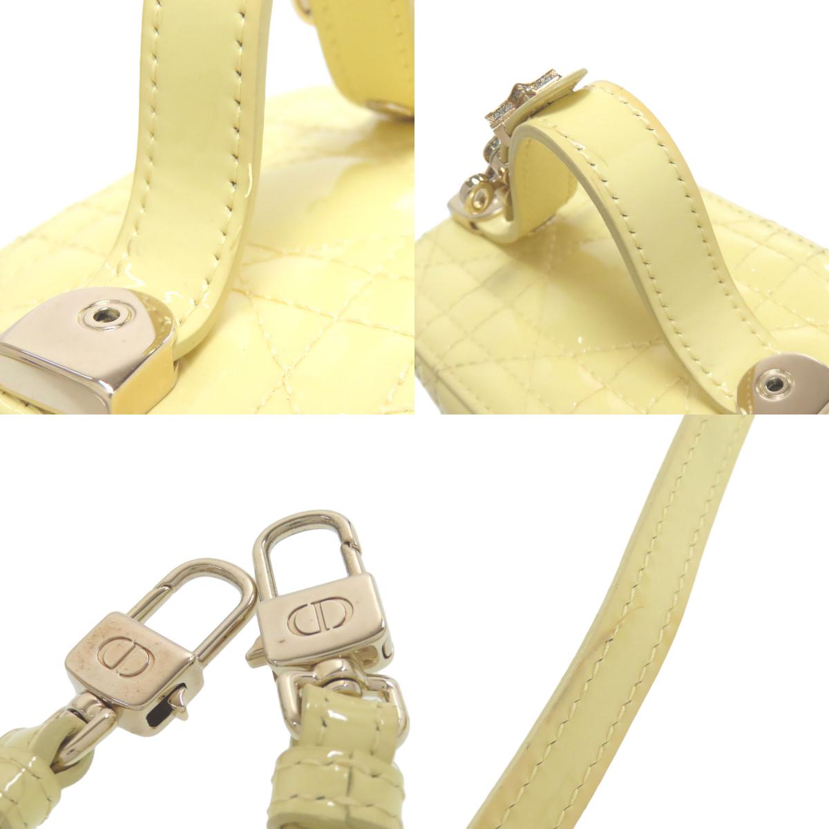 CHRISTIAN DIOR Micro Vanity Mini Bag 2WAY Handbag Enamel Ladies [Used]