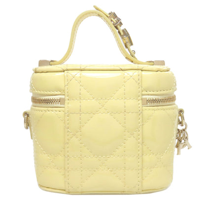 CHRISTIAN DIOR Micro Vanity Mini Bag 2WAY Handbag Enamel Ladies [Used]
