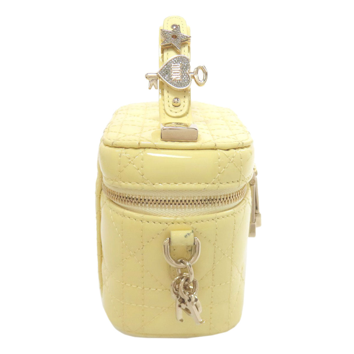 CHRISTIAN DIOR Micro Vanity Mini Bag 2WAY Handbag Enamel Ladies [Used]