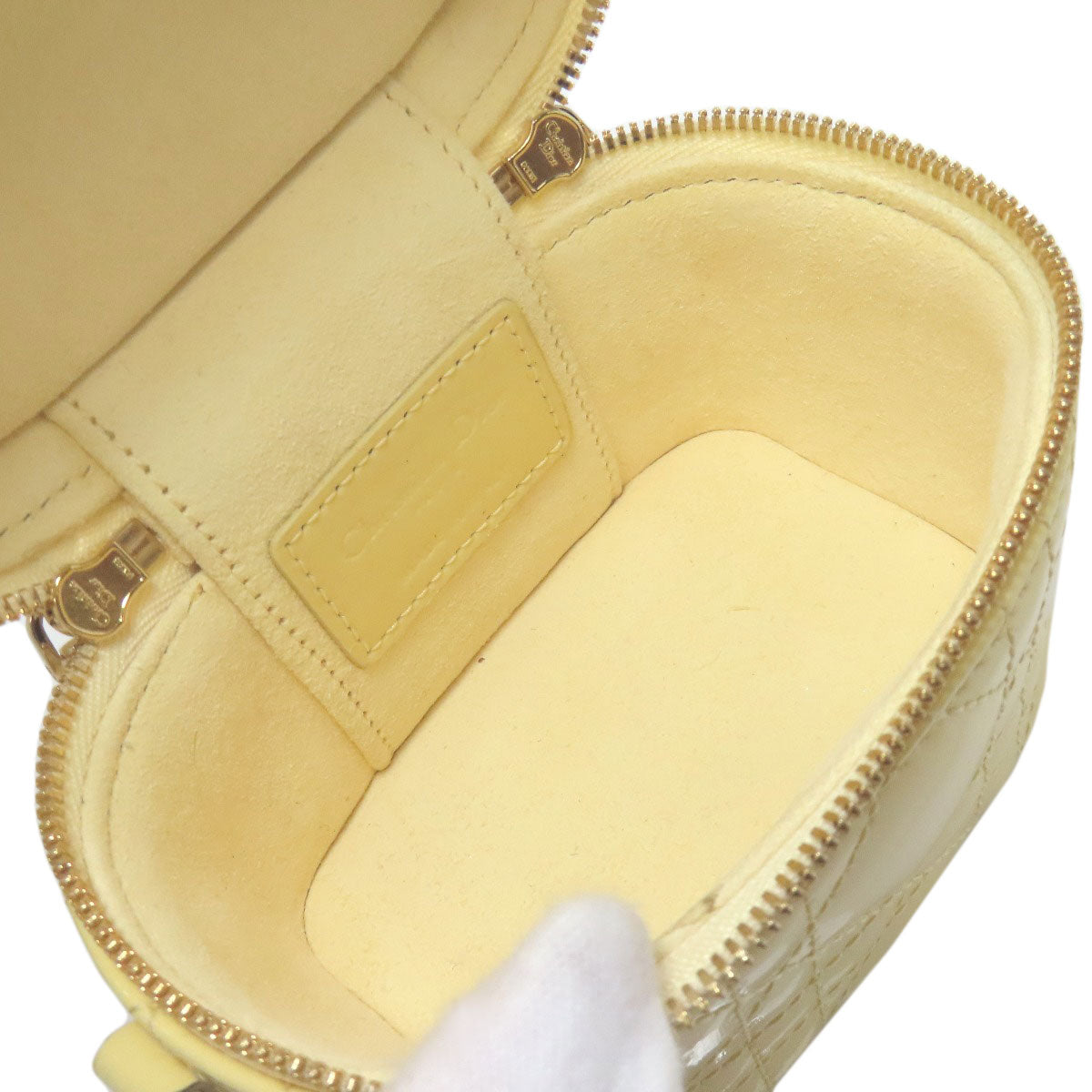 CHRISTIAN DIOR Micro Vanity Mini Bag 2WAY Handbag Enamel Ladies [Used]