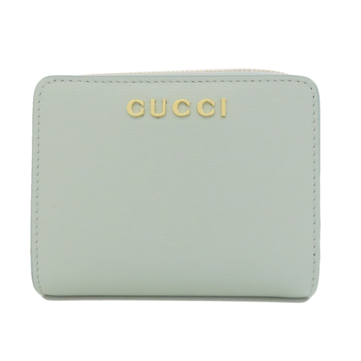 GUCCI 772639 Script Mini Wallet Bifold Wallet with Coin Pocket Calf Ladies [Used]