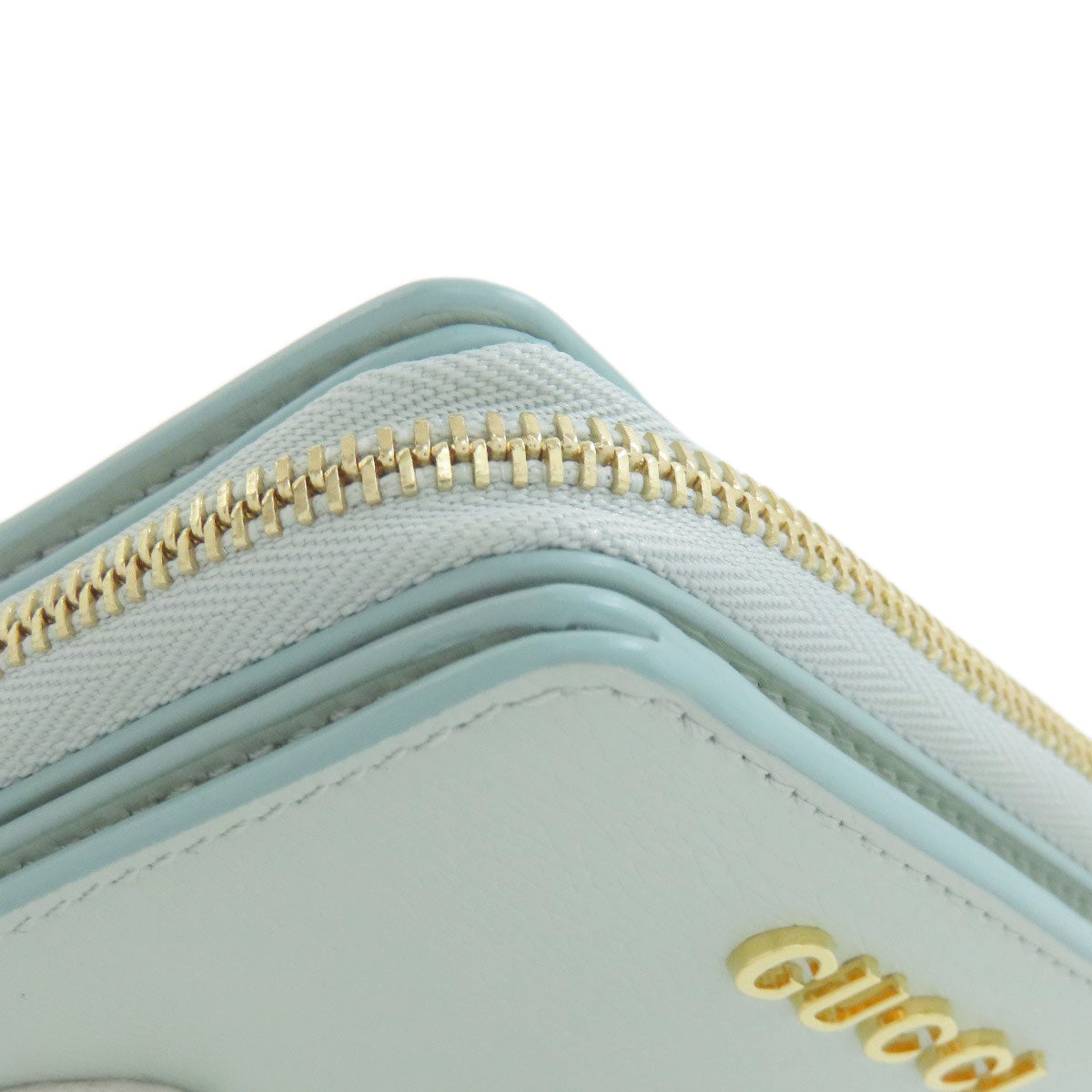 GUCCI 772639 Script Mini Wallet Bifold Wallet with Coin Pocket Calf Ladies [Used]