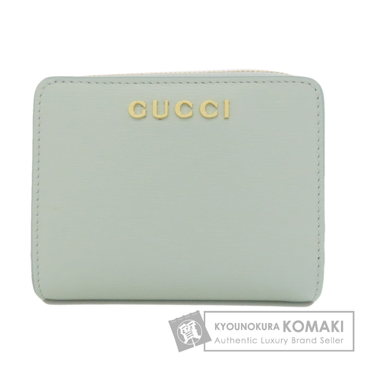 GUCCI 772639 Script Mini Wallet Bifold Wallet with Coin Pocket Calf Ladies [Used]