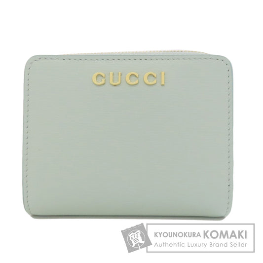GUCCI 772639 Script Mini Wallet Bifold Wallet with Coin Pocket Calf Ladies [Used]