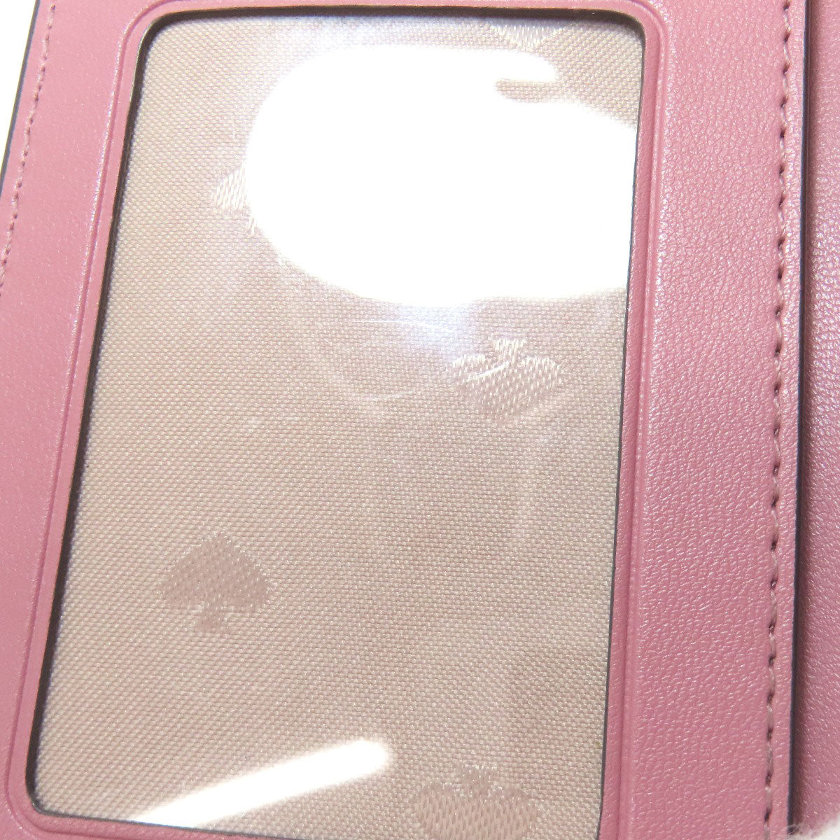 kate spade Logo overall pattern Bifold Wallet with Coin Pocket PVC Ladies [Used]