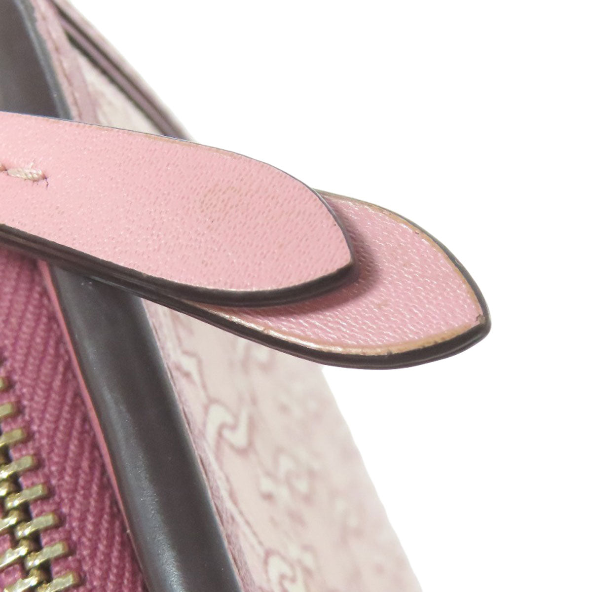 kate spade Logo overall pattern Bifold Wallet with Coin Pocket PVC Ladies [Used]