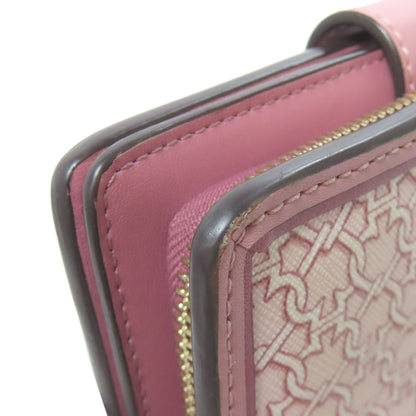 kate spade Logo overall pattern Bifold Wallet with Coin Pocket PVC Ladies [Used]