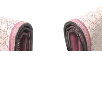 kate spade Logo overall pattern Bifold Wallet with Coin Pocket PVC Ladies [Used]