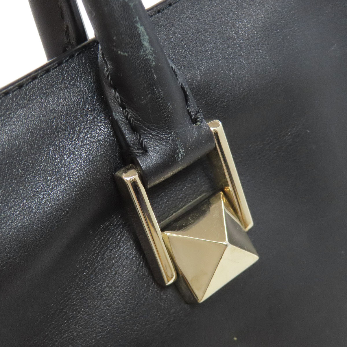 VALENTINO Studs Tote Bag Calf Ladies [Used]