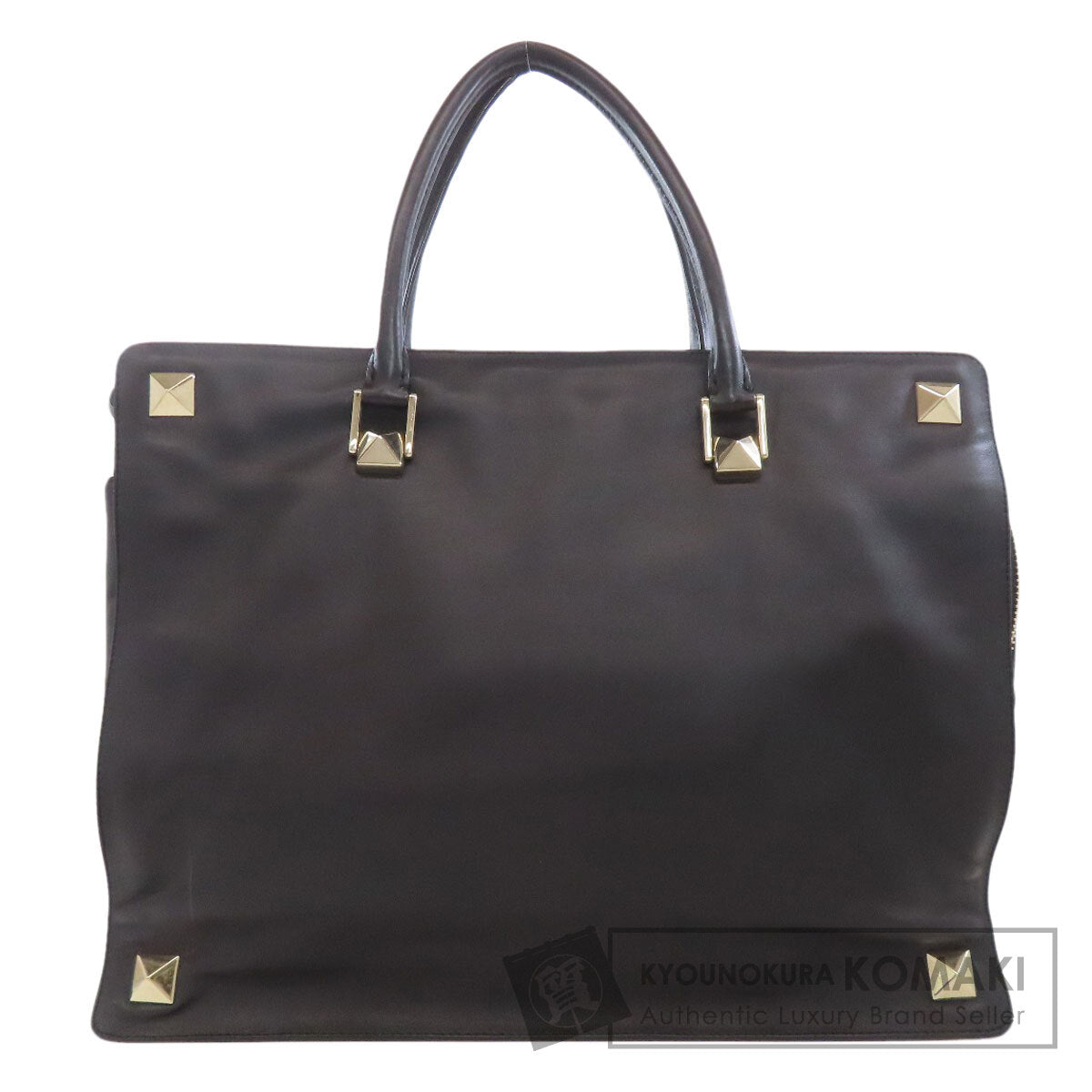 VALENTINO Studs Tote Bag Calf Ladies [Used]