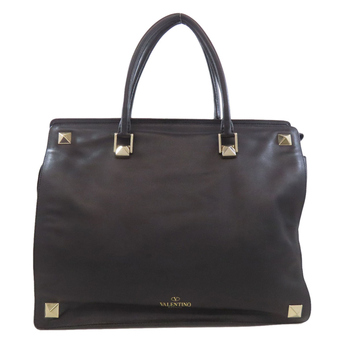 VALENTINO Studs Tote Bag Calf Ladies [Used]
