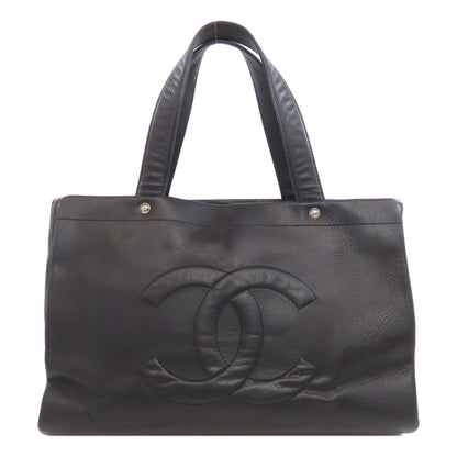 CHANEL COCO Mark Tote Bag Grained Calfskin Skin Ladies [Used]