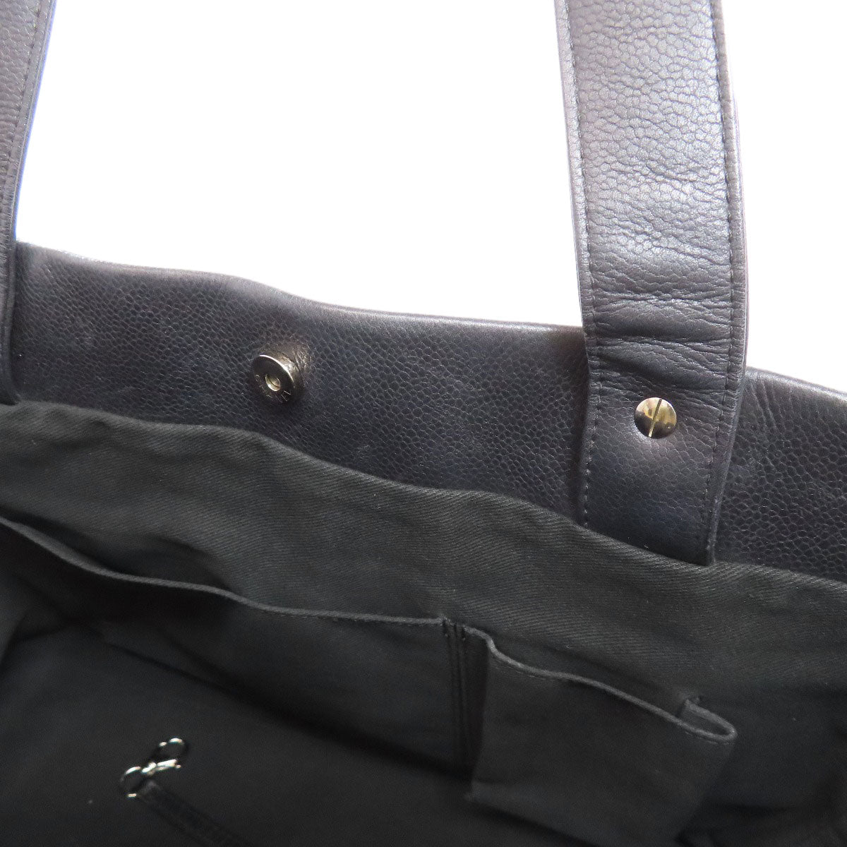 CHANEL COCO Mark Tote Bag Grained Calfskin Skin Ladies [Used]