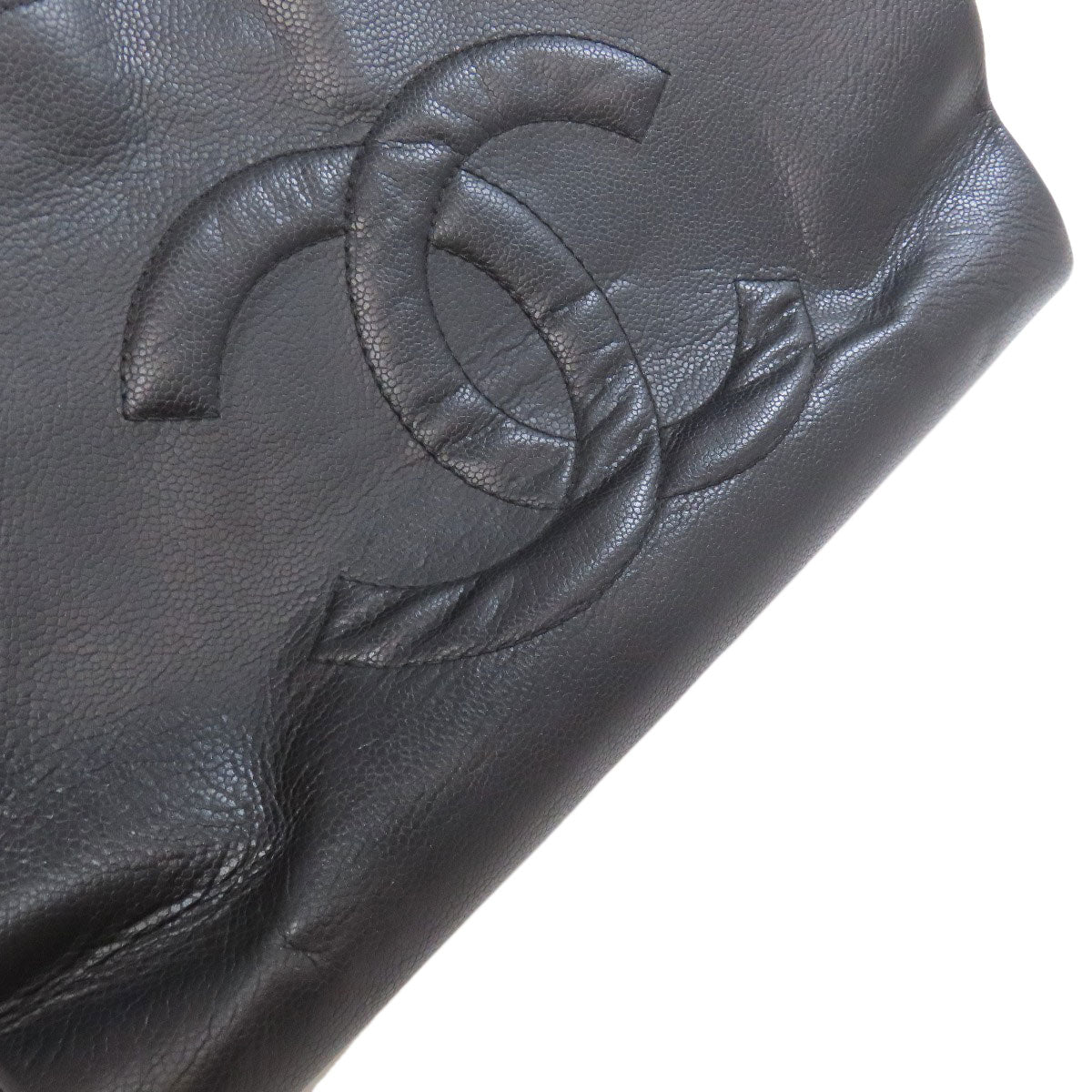 CHANEL COCO Mark Tote Bag Grained Calfskin Skin Ladies [Used]