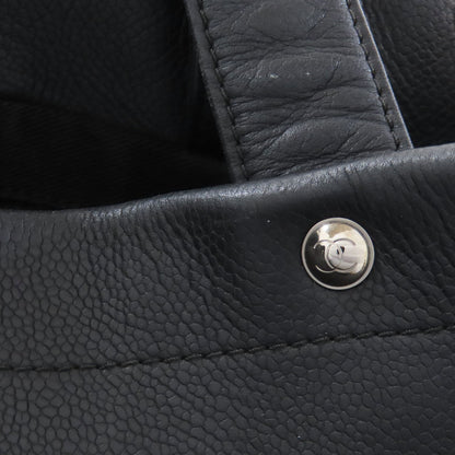 CHANEL COCO Mark Tote Bag Grained Calfskin Skin Ladies [Used]