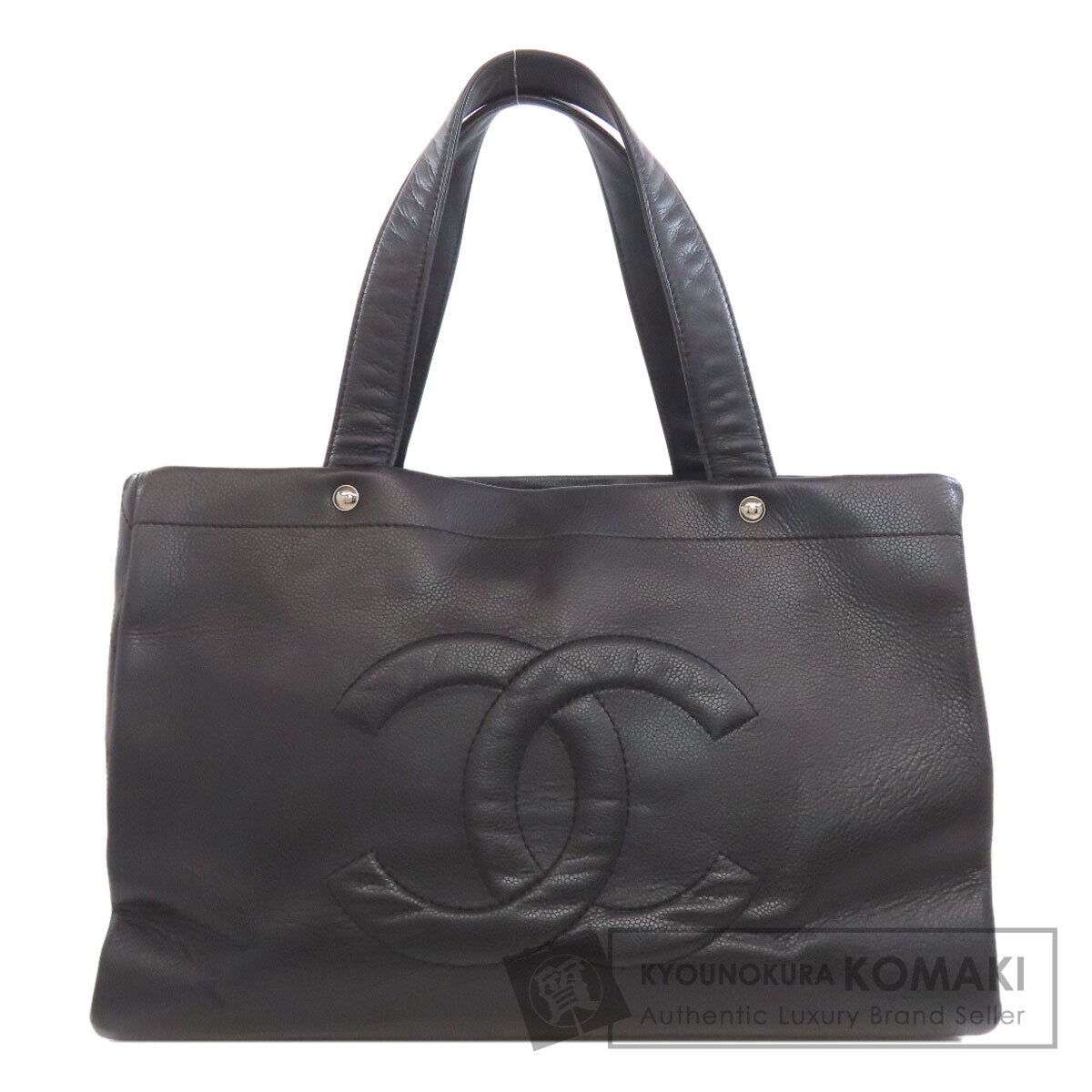 CHANEL COCO Mark Tote Bag Grained Calfskin Skin Ladies [Used]