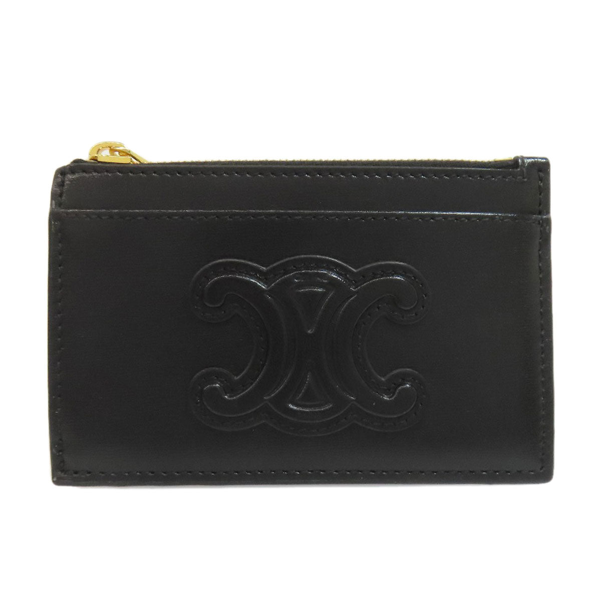 CELINE Triomphe coin purse Leather Ladies [Used]