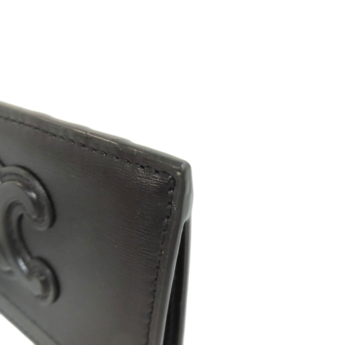 CELINE Triomphe coin purse Leather Ladies [Used]