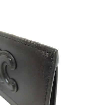 CELINE Triomphe coin purse Leather Ladies [Used]