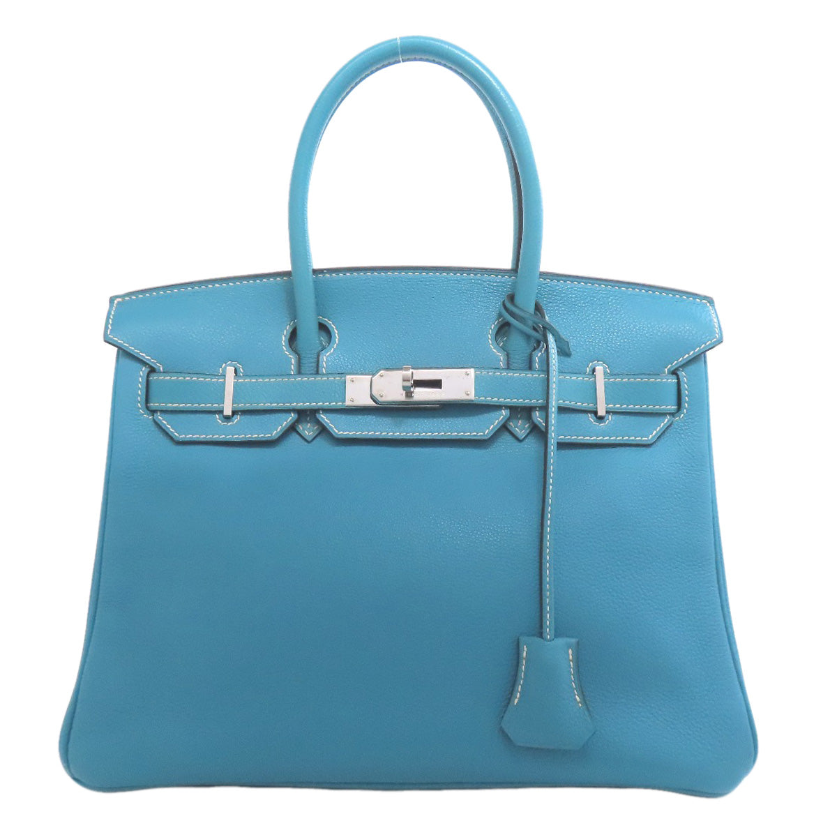 HERMES Birkin 30 Blue Gene SilverHardware Handbag Epsom Ladies [Used]