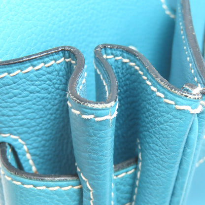 HERMES Birkin 30 Blue Gene SilverHardware Handbag Epsom Ladies [Used]