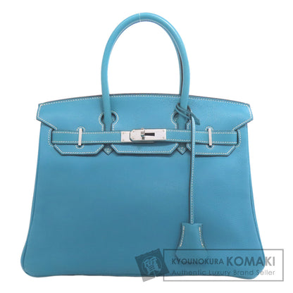HERMES Birkin 30 Blue Gene SilverHardware Handbag Epsom Ladies [Used]