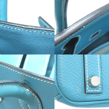 HERMES Birkin 30 Blue Gene SilverHardware Handbag Epsom Ladies [Used]