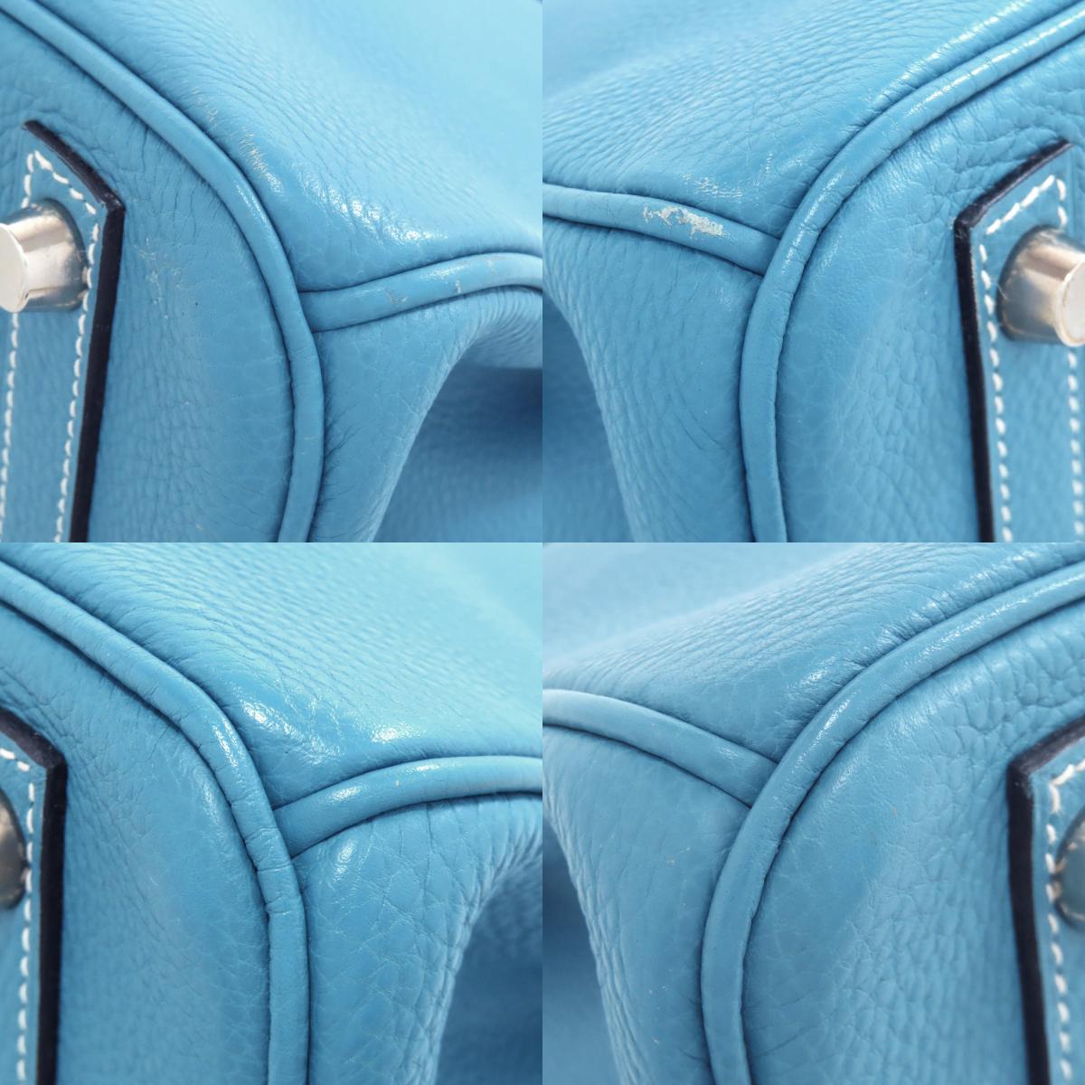 HERMES Birkin 30 Blue Gene SilverHardware Handbag Epsom Ladies [Used]