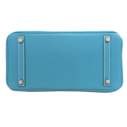 HERMES Birkin 30 Blue Gene SilverHardware Handbag Epsom Ladies [Used]