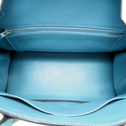 HERMES Birkin 30 Blue Gene SilverHardware Handbag Epsom Ladies [Used]