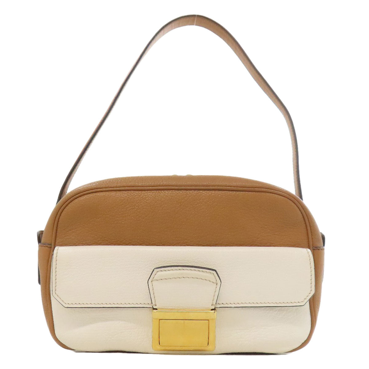 MIUMIU logo Shoulder Bag Leather Ladies [Used]