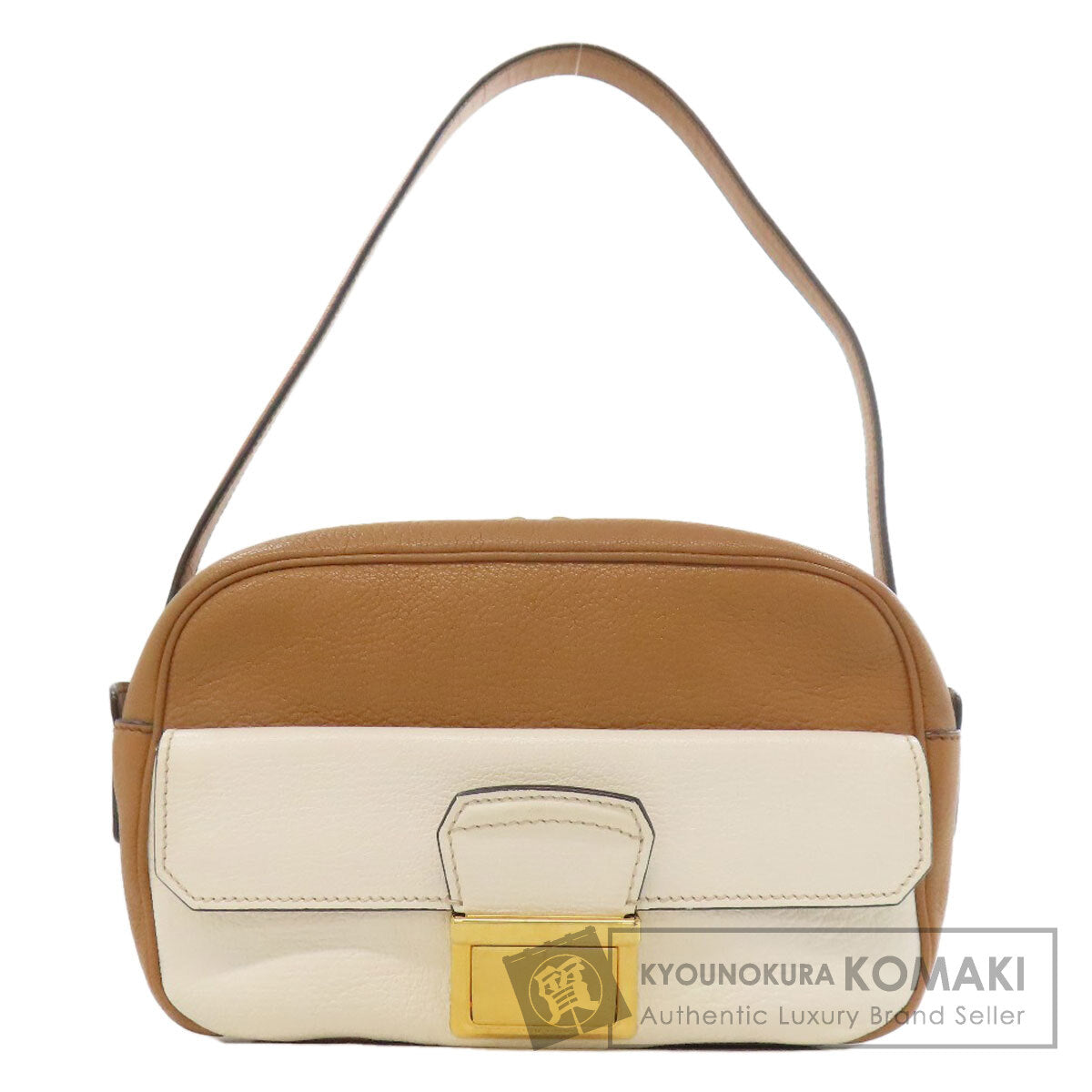 MIUMIU logo Shoulder Bag Leather Ladies [Used]