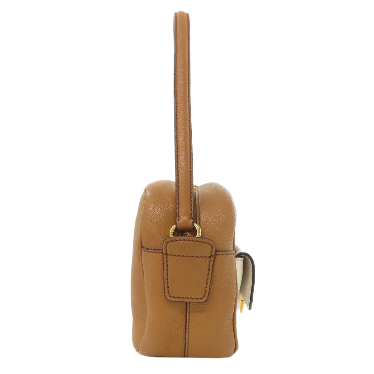 MIUMIU logo Shoulder Bag Leather Ladies [Used]