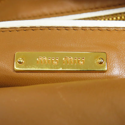MIUMIU logo Shoulder Bag Leather Ladies [Used]