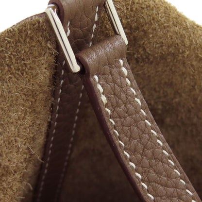 HERMES Picotin Lock PM Etoupe SilverHardware Handbag Leather Ladies [Used]