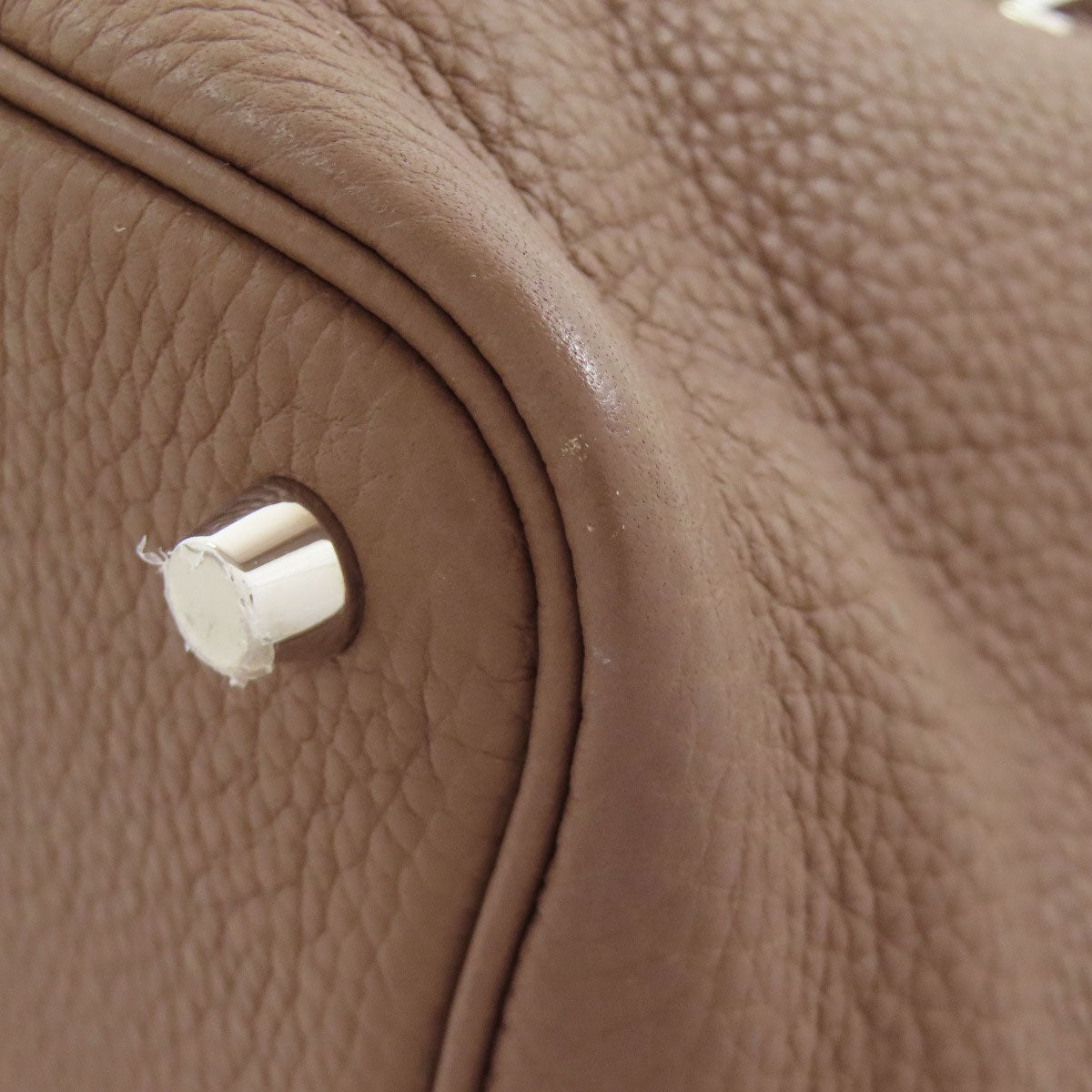 HERMES Picotin Lock PM Etoupe SilverHardware Handbag Leather Ladies [Used]