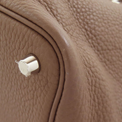 HERMES Picotin Lock PM Etoupe SilverHardware Handbag Leather Ladies [Used]