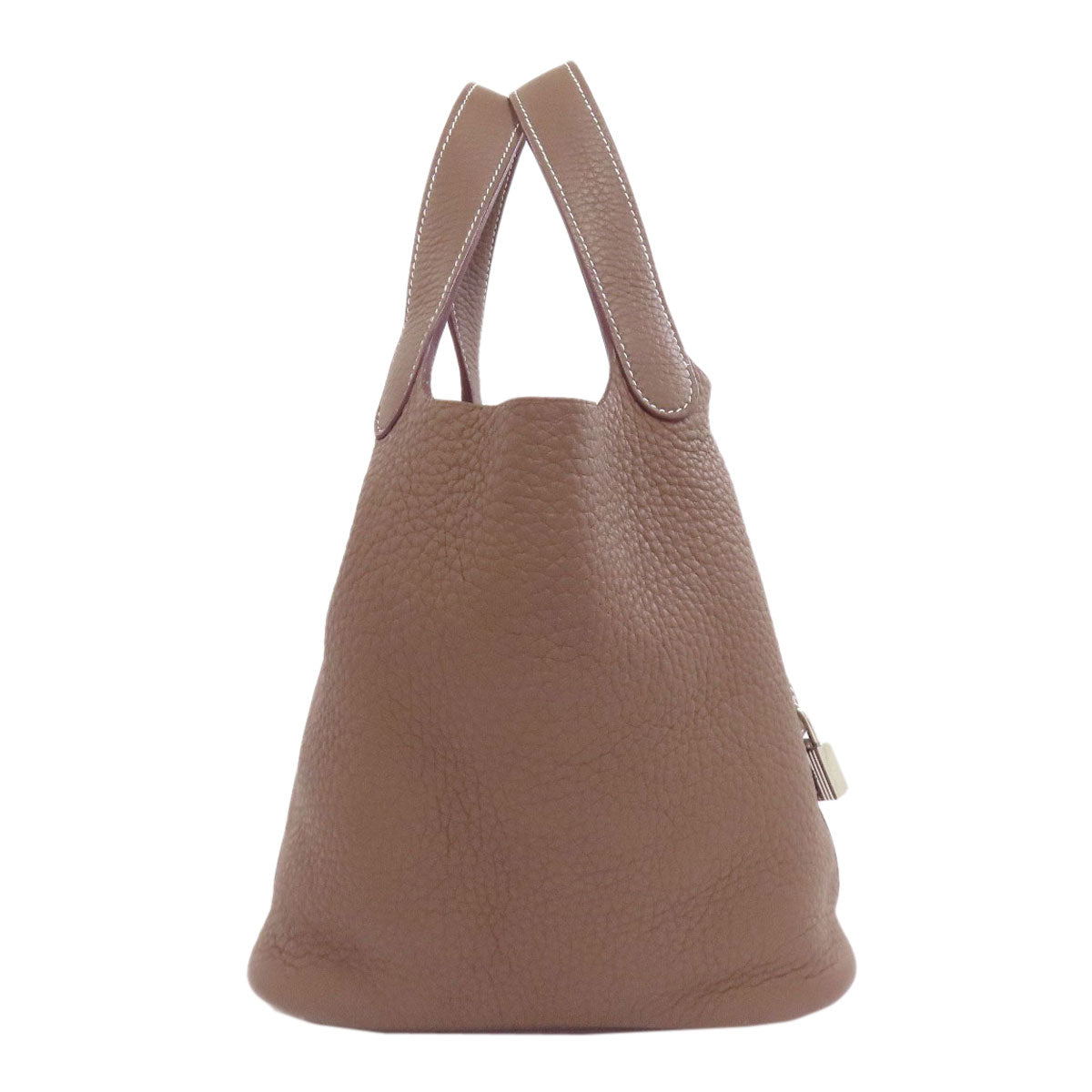 HERMES Picotin Lock PM Etoupe SilverHardware Handbag Leather Ladies [Used]