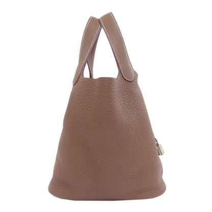 HERMES Picotin Lock PM Etoupe SilverHardware Handbag Leather Ladies [Used]